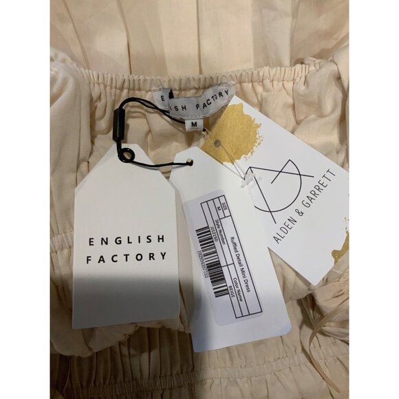 English Factory Cream Sundress W/ Ruffle Elastic Straps, Size M, NWT! - Picture 9 of 9
